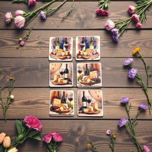 Set de 6 Posavasos Cuadrados